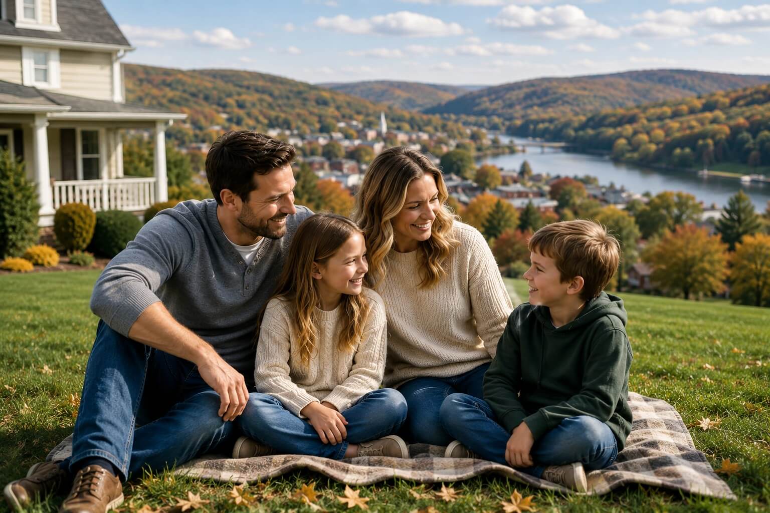 Pennsylvania family reviewing health insurance coverage options with a licensed insurance advisor